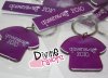 Single Colour Printing Solid Colour Keychains With bag topper